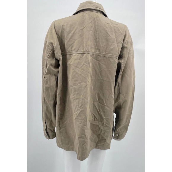 TopShop Jacket oversized lightweight shacket Beige Tan Sz 12 NEW NWT N153 - Picture 2 of 2
